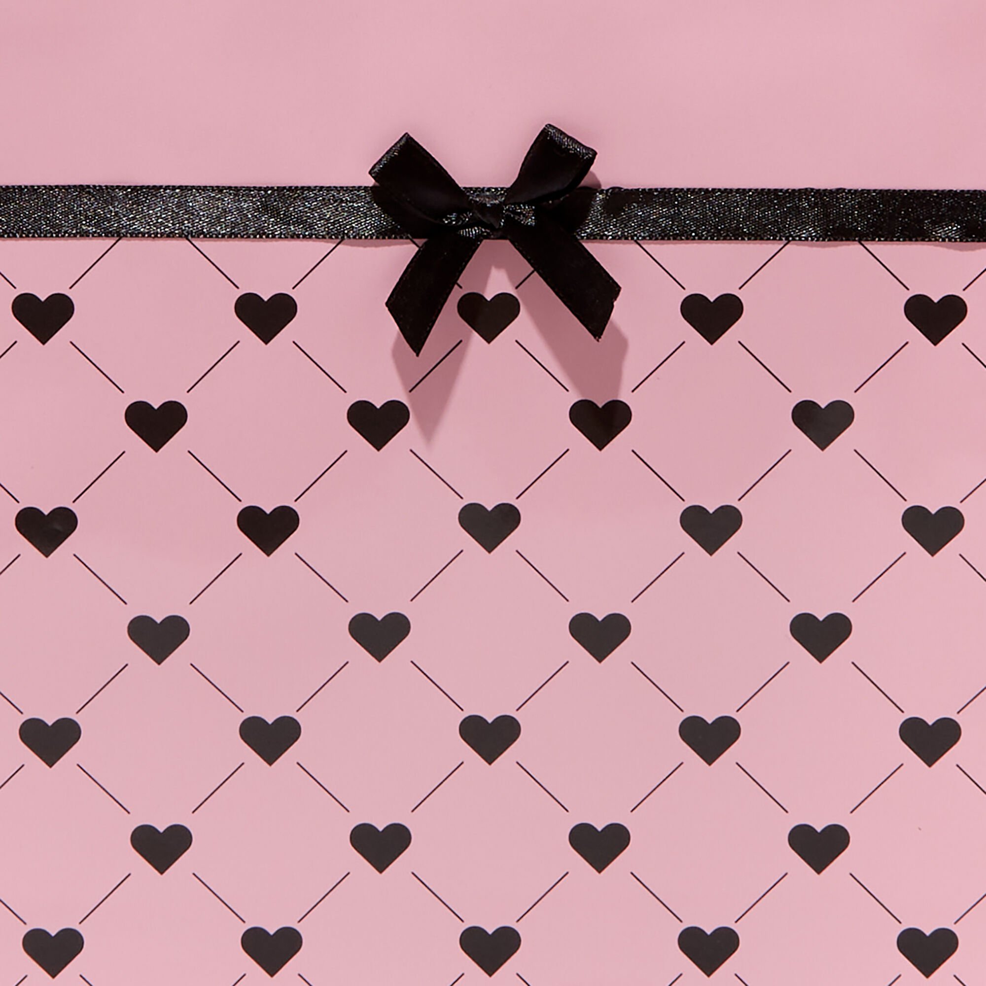 Large Pink Heart Quilted Gift Bag,