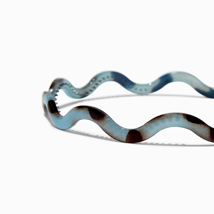 Gray &amp; Blue Tortoiseshell Wave Headbands - 2 Pack,
