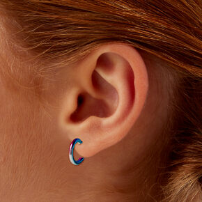 Anodized 15mm Huggie Hoop Earrings - 6 Pack,