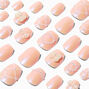 3D Nude Bow Coffin Press On Vegan Faux Nail Set - 24 Pack,