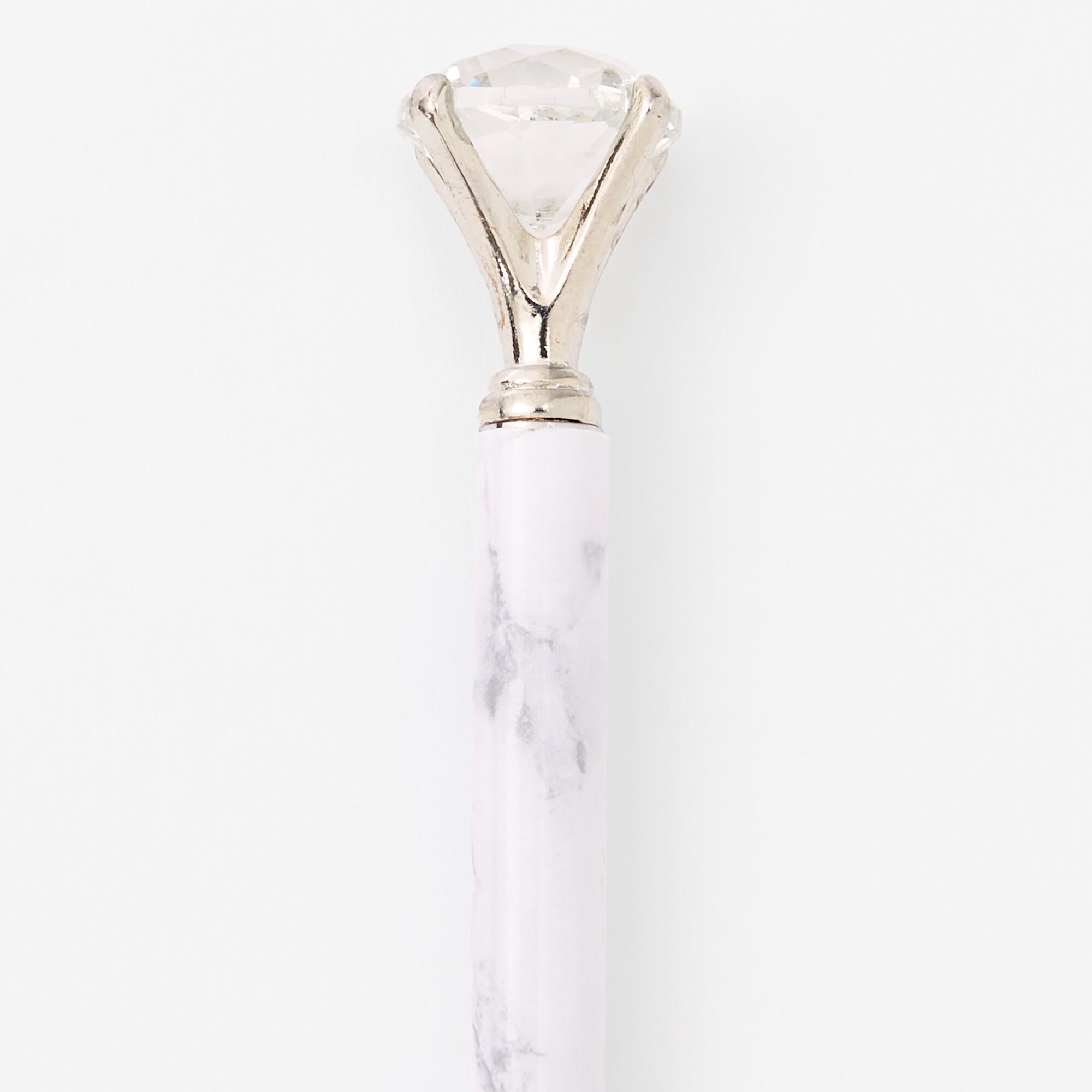 Marbled Diamond Top Pen - Black & White,