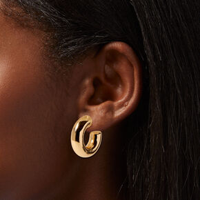Gold-tone 30mm Chunky Hoop Earrings,
