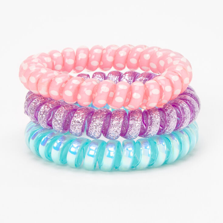 Easter Bunny Coil Hair Ties - 3 Pack,