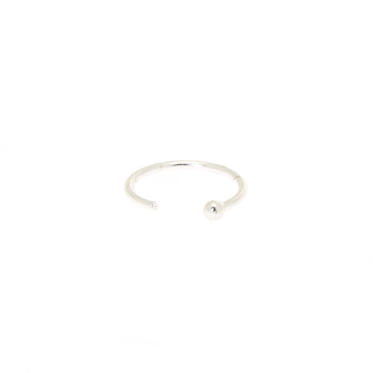22G Sterling Silver Open Nose Hoop,