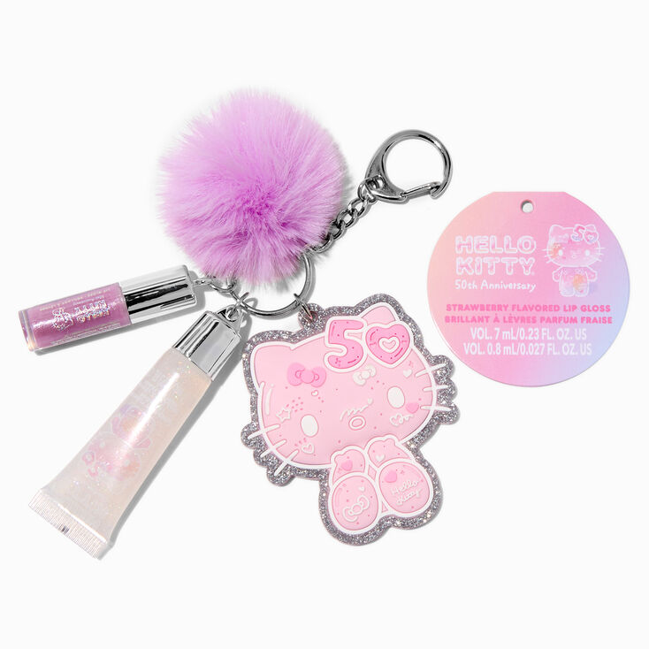 Hello Kitty&reg; 50th Anniversary Claire&#39;s Exclusive Lip Gloss Keychain,