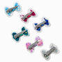 Claire&#39;s Club Pastel Jewel Tone Affirmation Shaker Bow Hair Clips - 6 Pack,