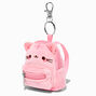 Porte-cl&eacute;s mini sac &agrave; dos chat rose,