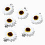 White Daisy Hair Clips - 6 Pack,