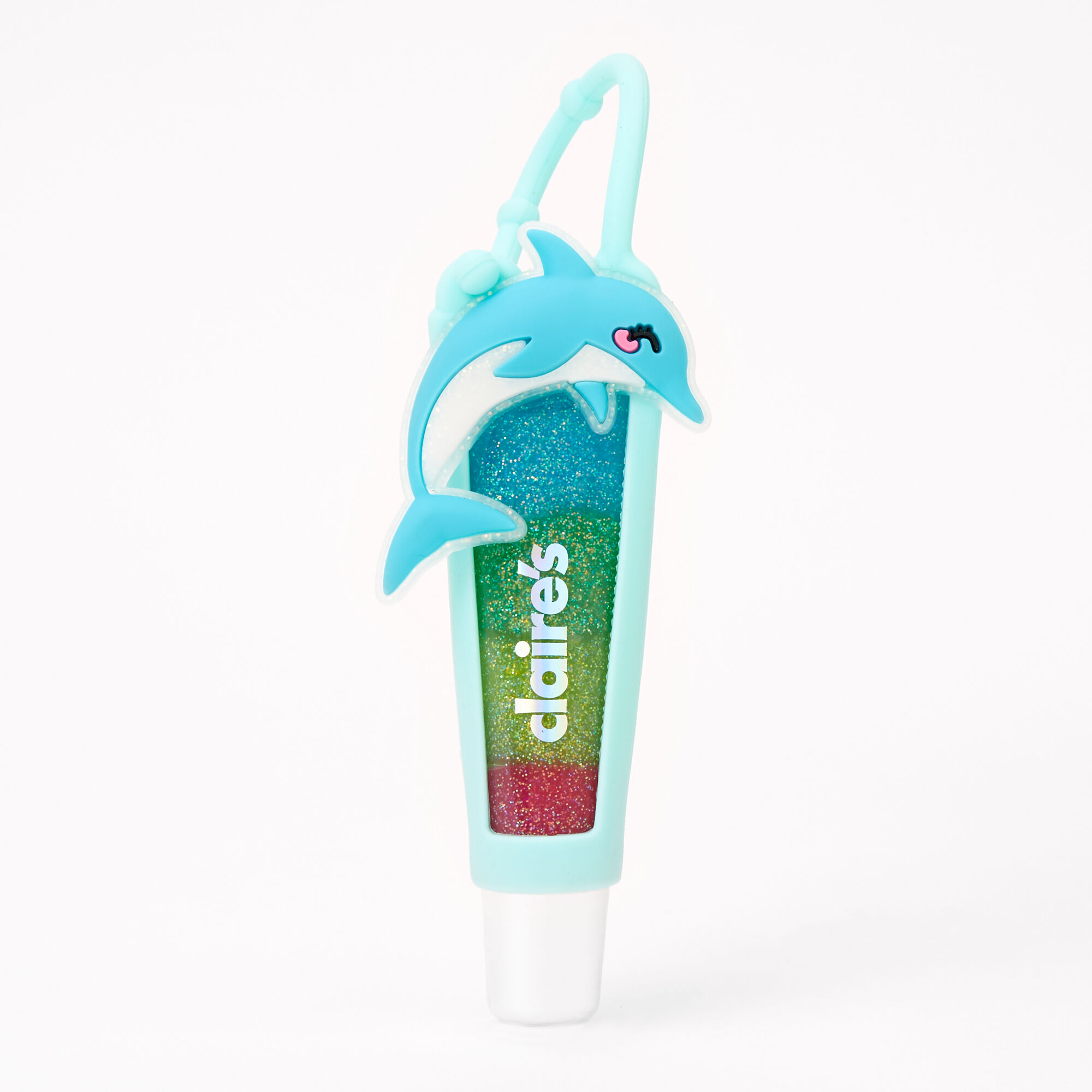 Dolphin Glitter Lip Gloss Tube - Cotton Candy,