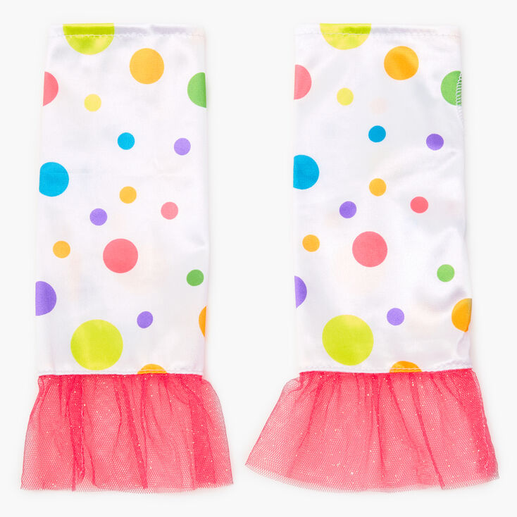 Pastel Polka Dot Fingerless Gloves,