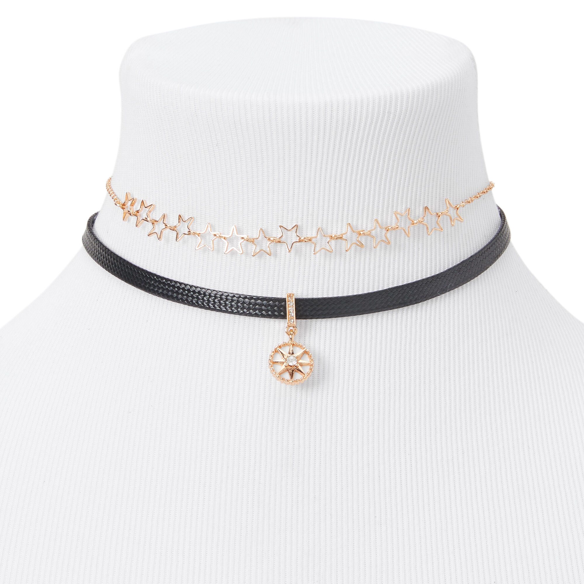 Black and hot sale gold choker necklace