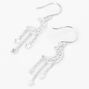 Sterling Silver Moon And Stars 2&quot; Drop Earrings,