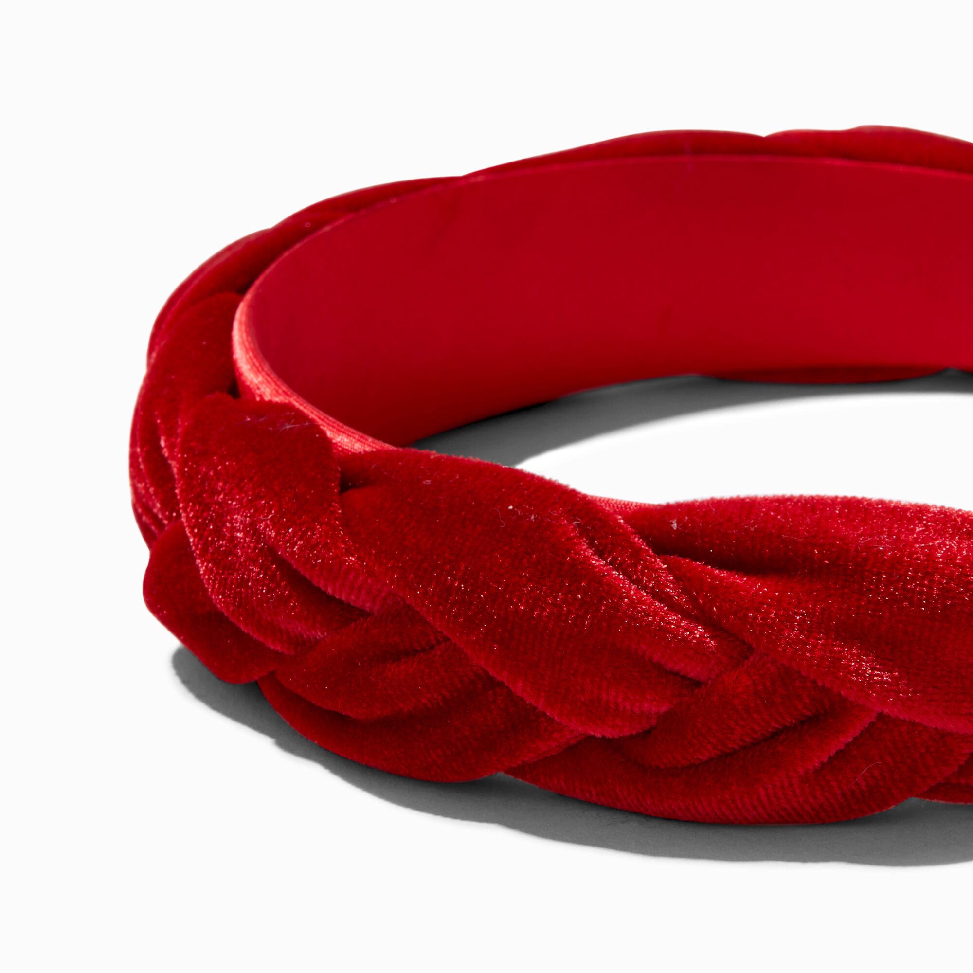 View Claires Braided Headband Red information