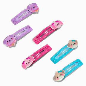 Claire&#39;s Club Puppy Square Snap Hair Clips - 6 Pack,