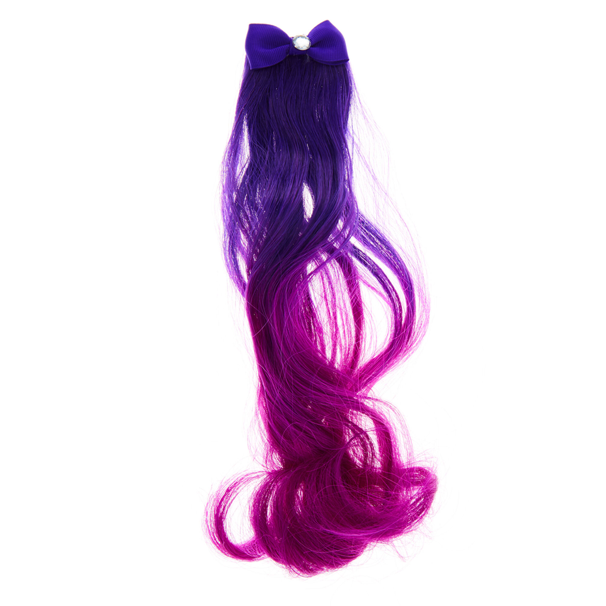 Kids Purple Ombre Faux Hair Clip
