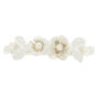 Pearlized Metal Rose Hair Barrette - Ivory,