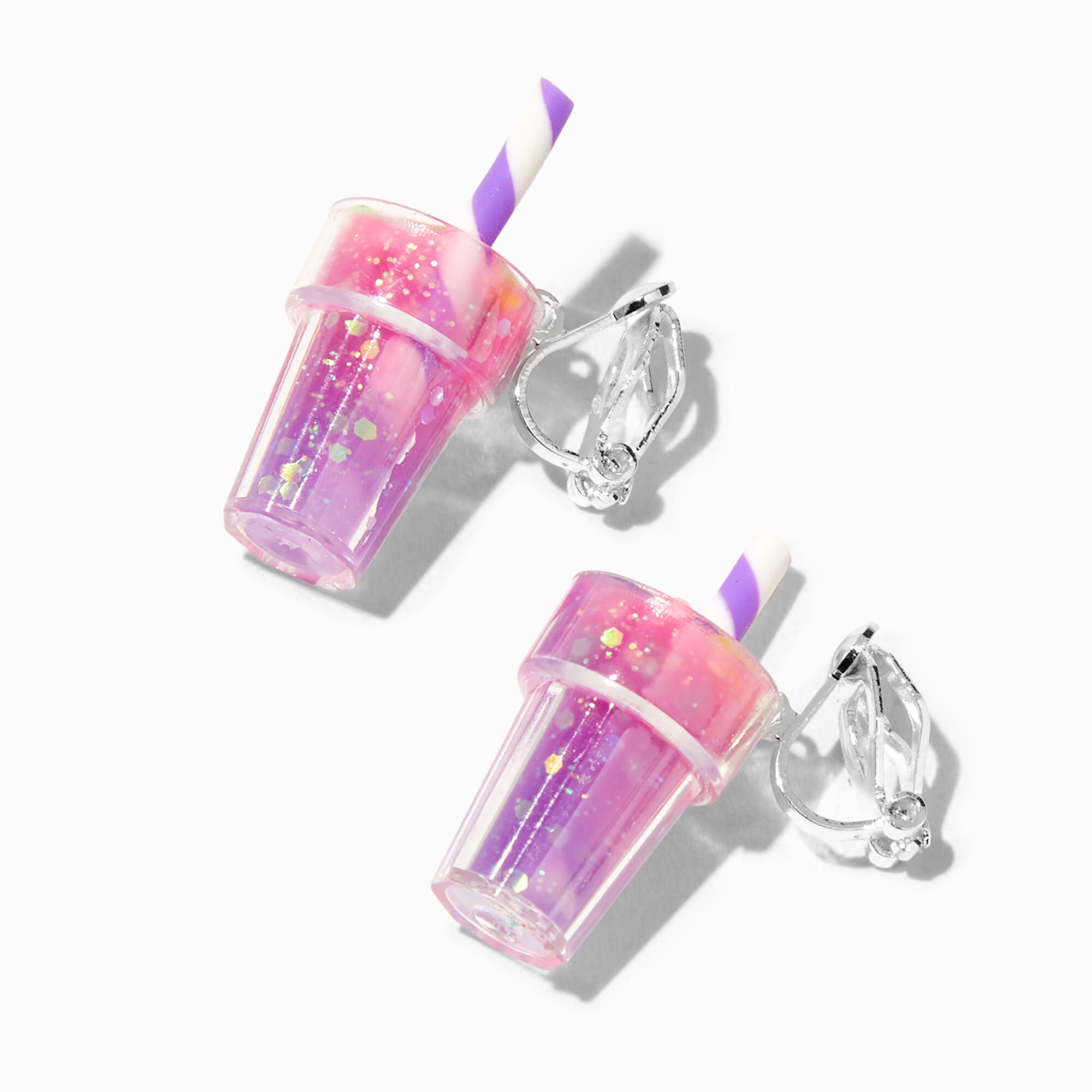 View Claires Milkshake Glow In The Dark 1 ClipOn Drop Earrings Purple information