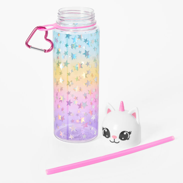 Caticorn Holographic Water Bottle,