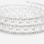 Silver Embellished Pearl Coil Wrap Bracelet,