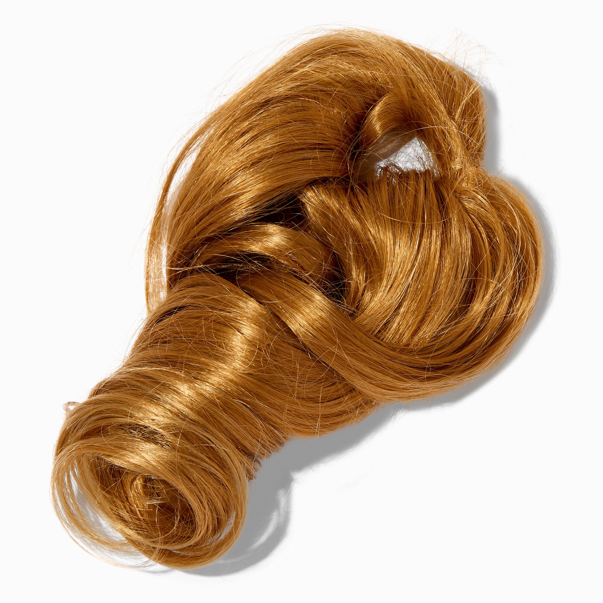 View Claires Extra Large Curl Faux Hair Bobble Caramel Blonde information