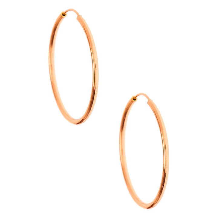 18kt Rose Gold Plated 20MM Hoop Earrings,