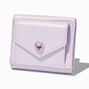 Heart Gemstone Lavender Trifold Wallet,