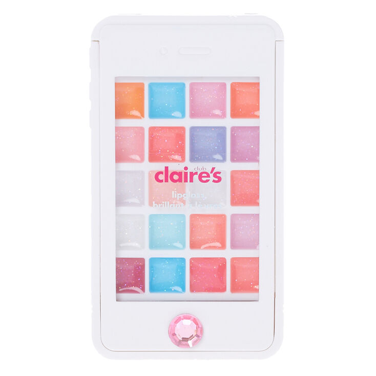 Coffret de gloss &eacute;tincelant coque de portable motif lapin &eacute;blouissant pour enfants,
