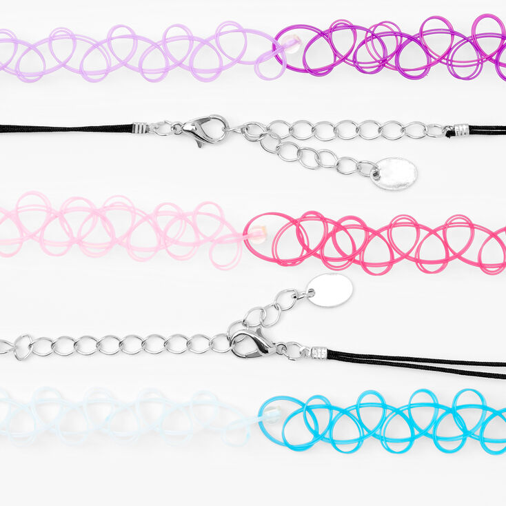 Cowrie Shell Tattoo Choker Neclaces - 5 Pack,