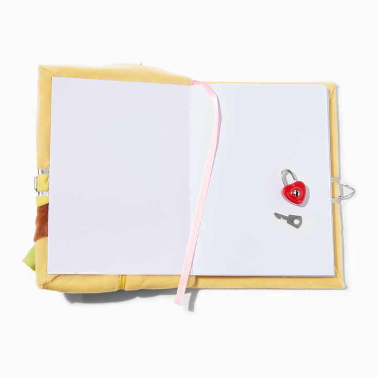 Hamburger Hoodie Bear Lock Diary,