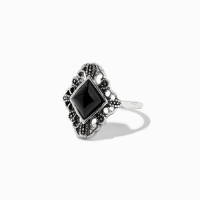 Silver &amp; Black Mixed Vintage Rings - 10 Pack,