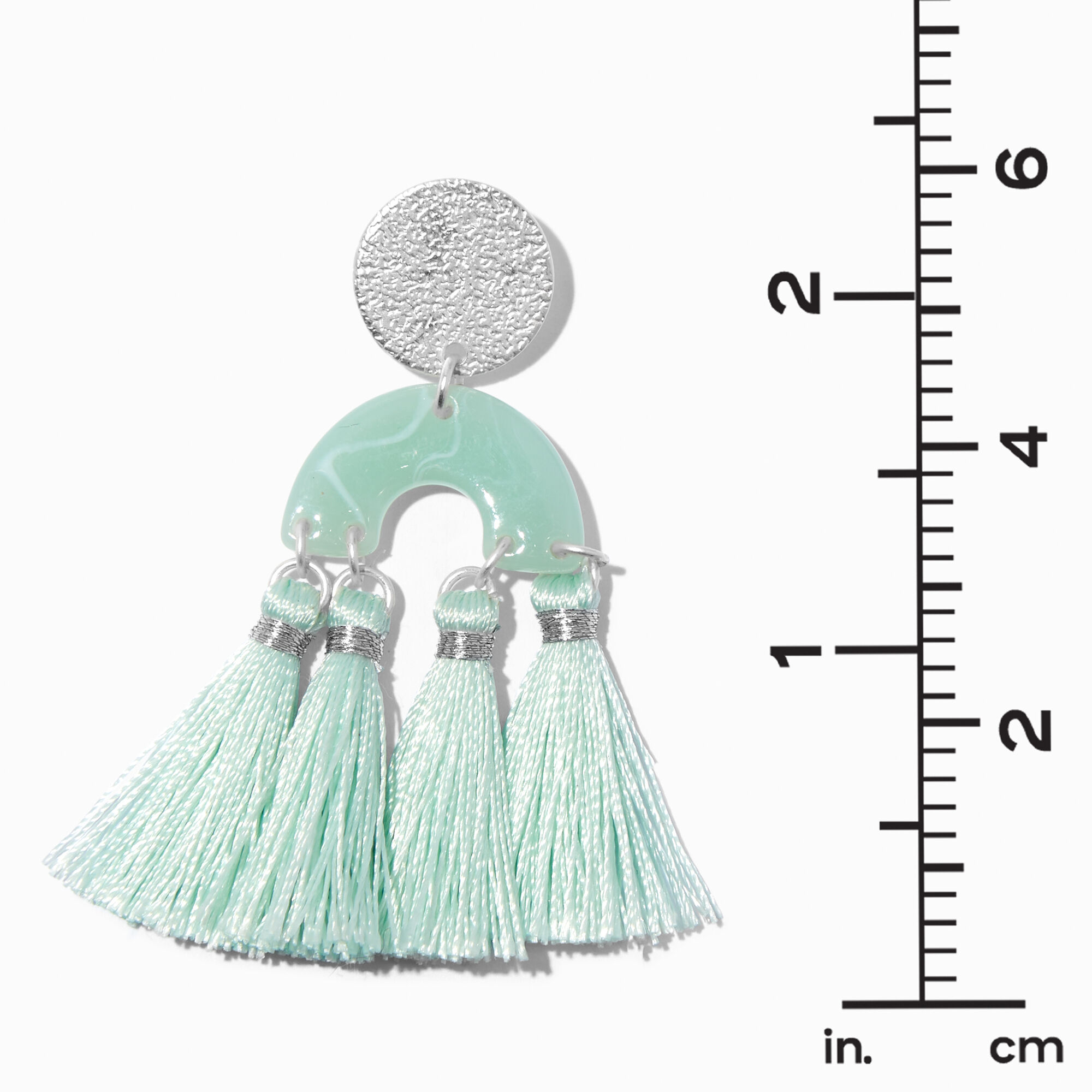 Mint tassel earrings new arrivals