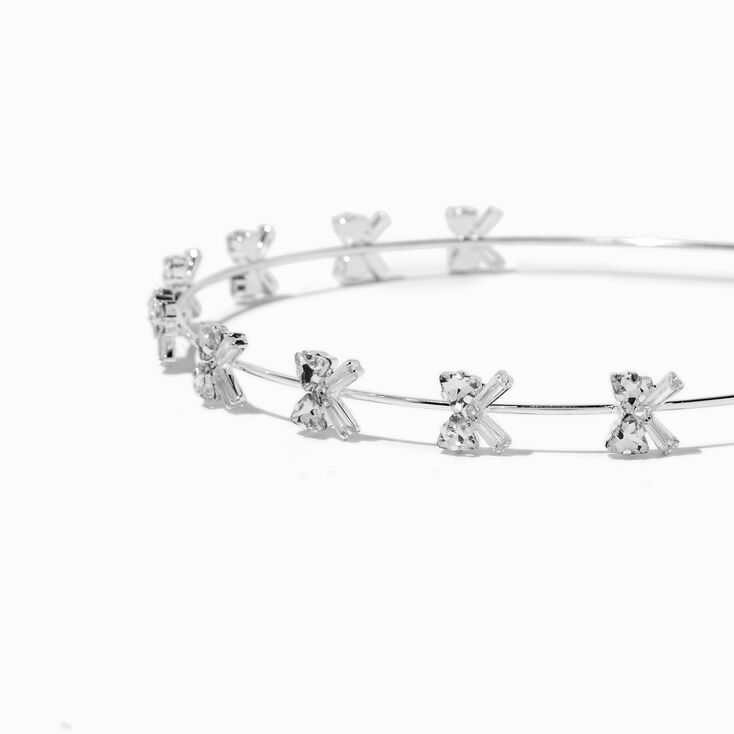 Silver Double Row Pearl Headband,