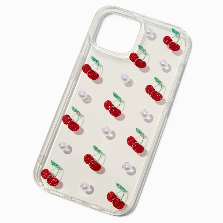 Glitter Cherries &amp; Pearls Phone Case - Fits iPhone&reg; 13/14/15,