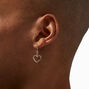 Hematite Heart Cutout 1&quot; Drop Earrings,