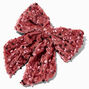 Barrette &agrave; n&oelig;ud rose tendre &agrave; sequins,