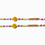 Best Friends Besties Happy Face Beaded Choker Necklaces - 2 Pack,