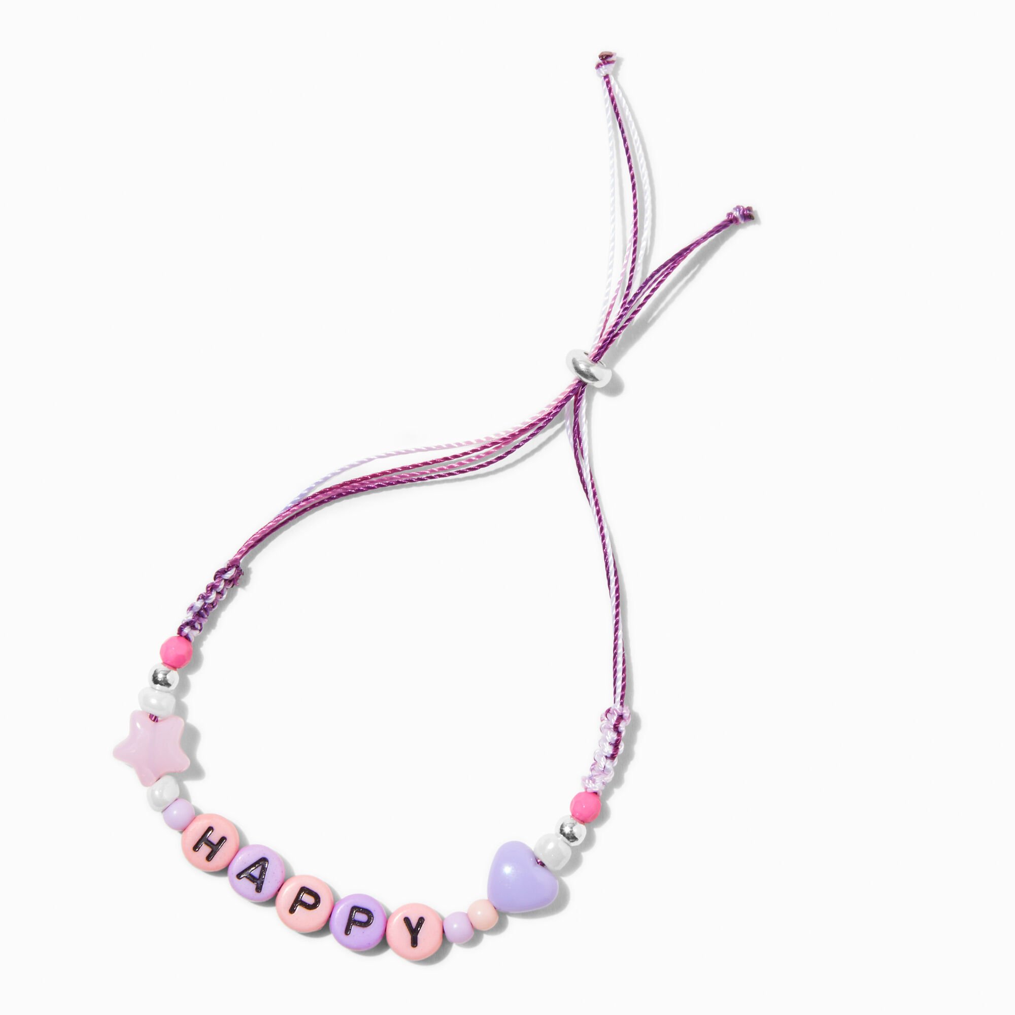"Happy" Braided Adjustable Bracelet,