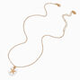 Opal &amp; Gold-tone Enamel Starfish Pendant Necklace,