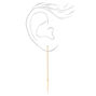 Gold-tone 4&quot; Linear Bar Threader Drop Earrings,