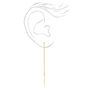 Gold 4&quot; Linear Bar Threader Drop Earrings,