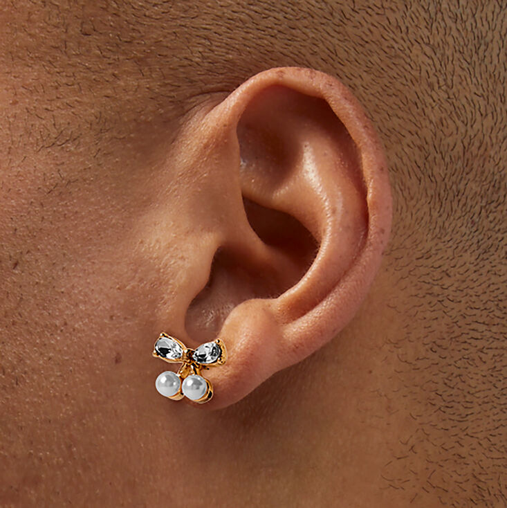Pearl Cherries Stud Earrings,