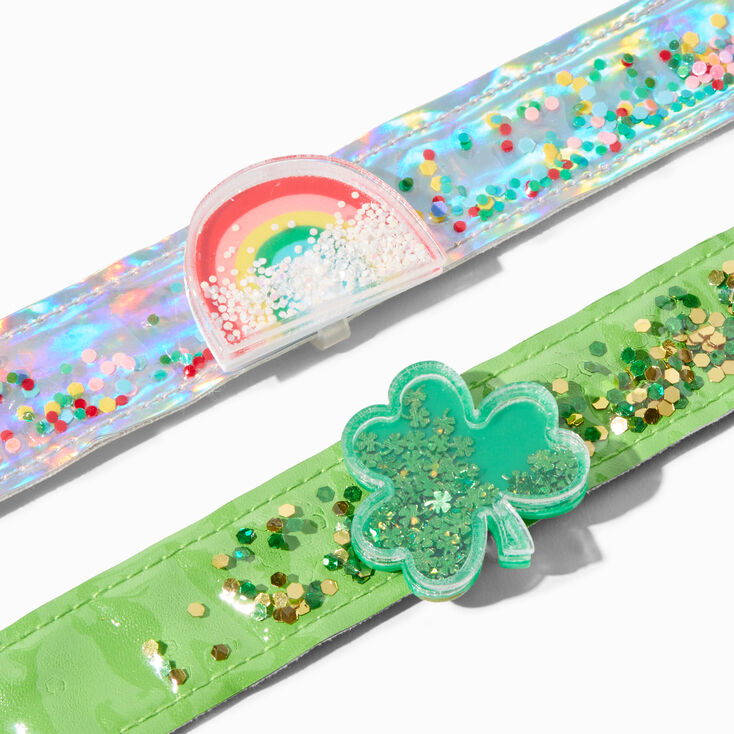 Bracelets enrouleurs confettis Saint-Patrick - Lot de 2,