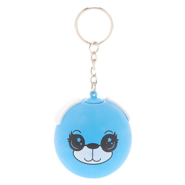 Bear Stress Ball Keychain - Blue,