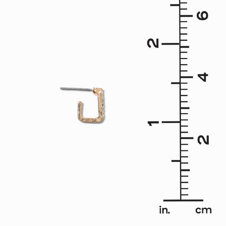 Gold-tone Crystal Earring Stackables Set - 3 Pack,