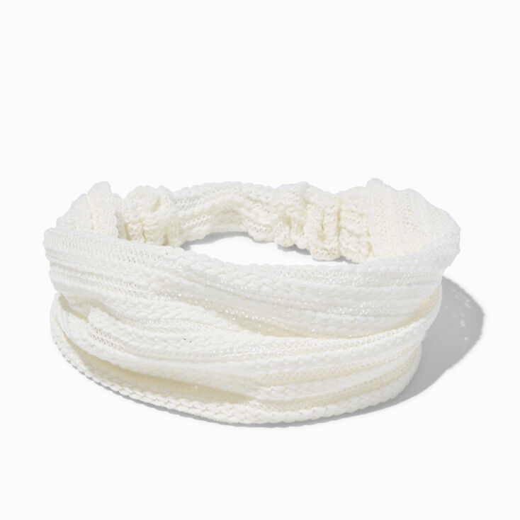 White Sheer Headwrap,
