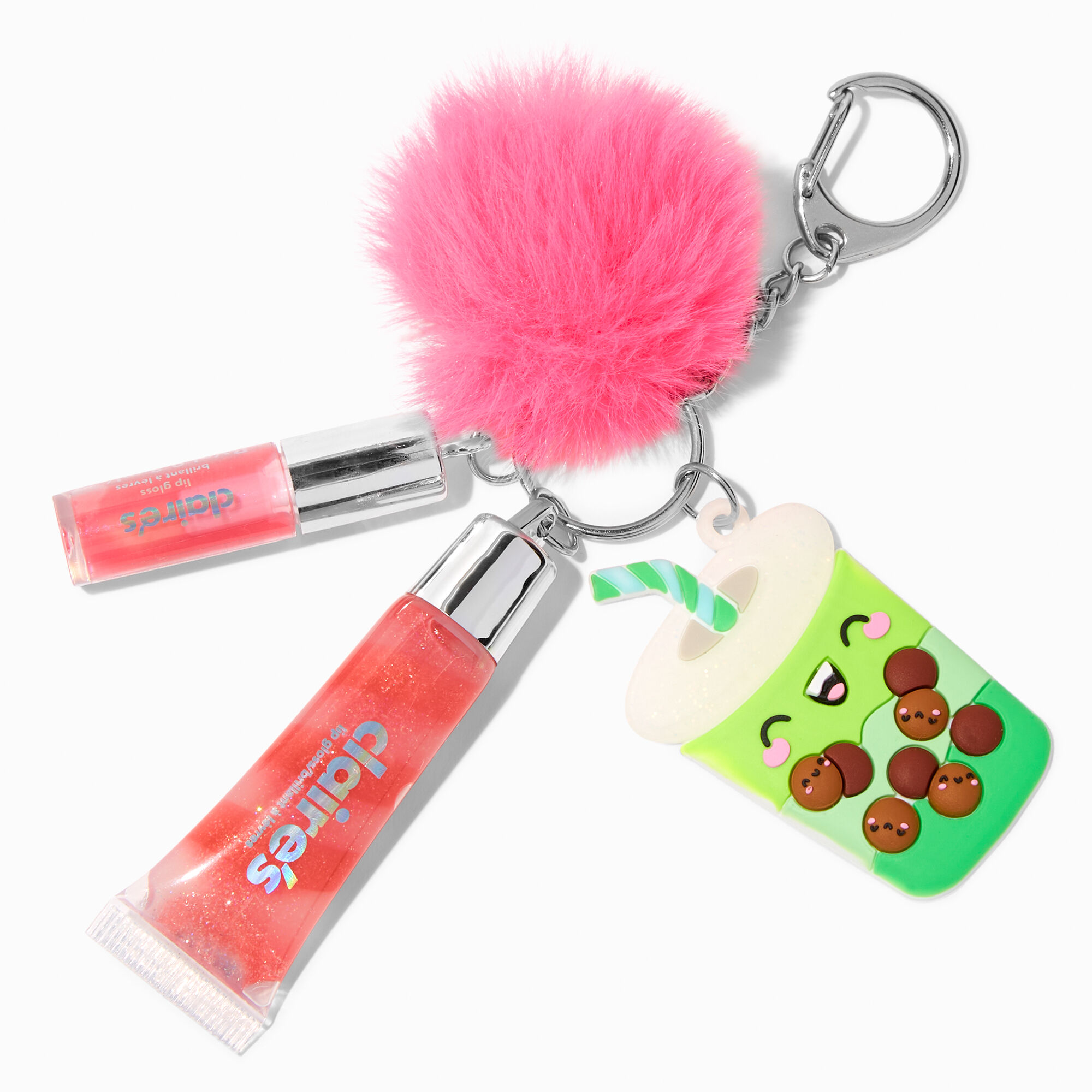 View Claires Boba Tea Lip Gloss Keyring information