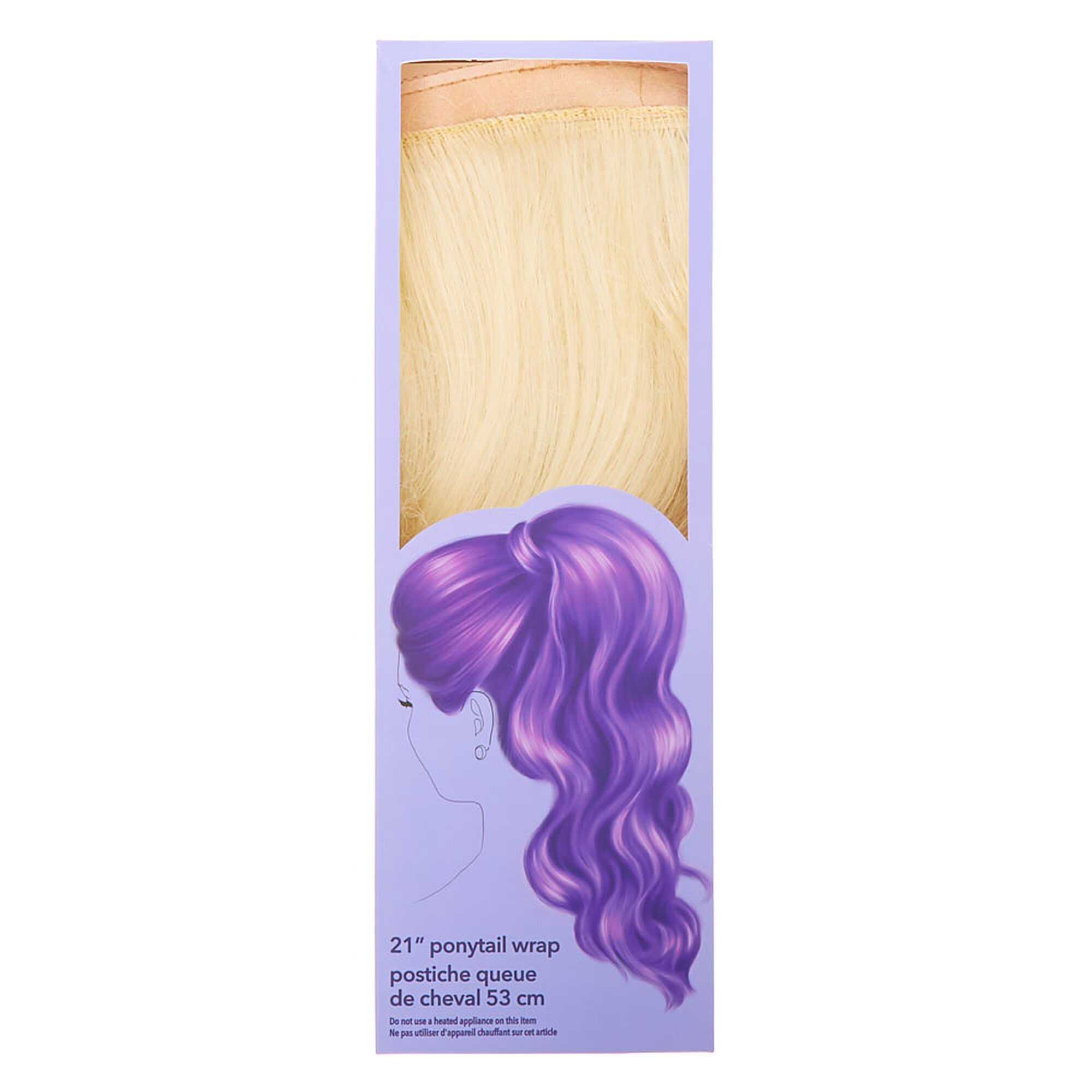 Faux Curly Hair Ponytail Wrap - Platinum Blonde | Claire's