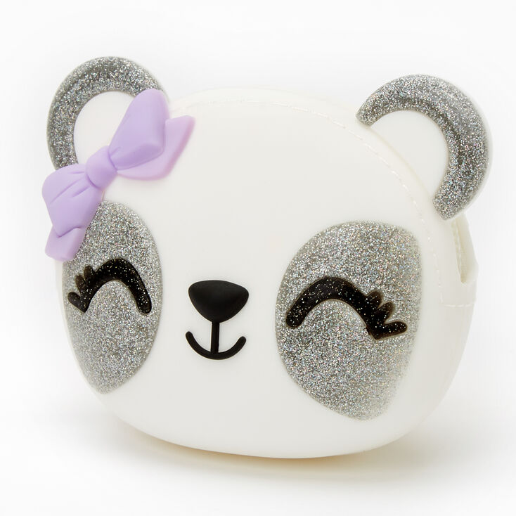 Porte-monnaie en silicone panda &ndash; Blanc,