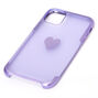 Coque de portable c&oelig;ur effet givr&eacute; lavande - Compatible avec iPhone 11,