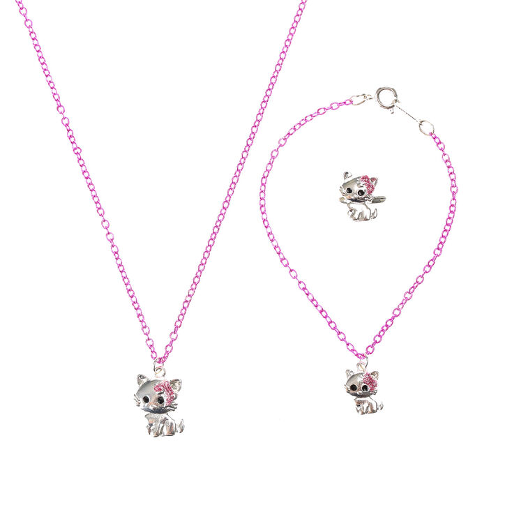 Claire&#39;s Club Cat Jewellery Set - 3 Pack,